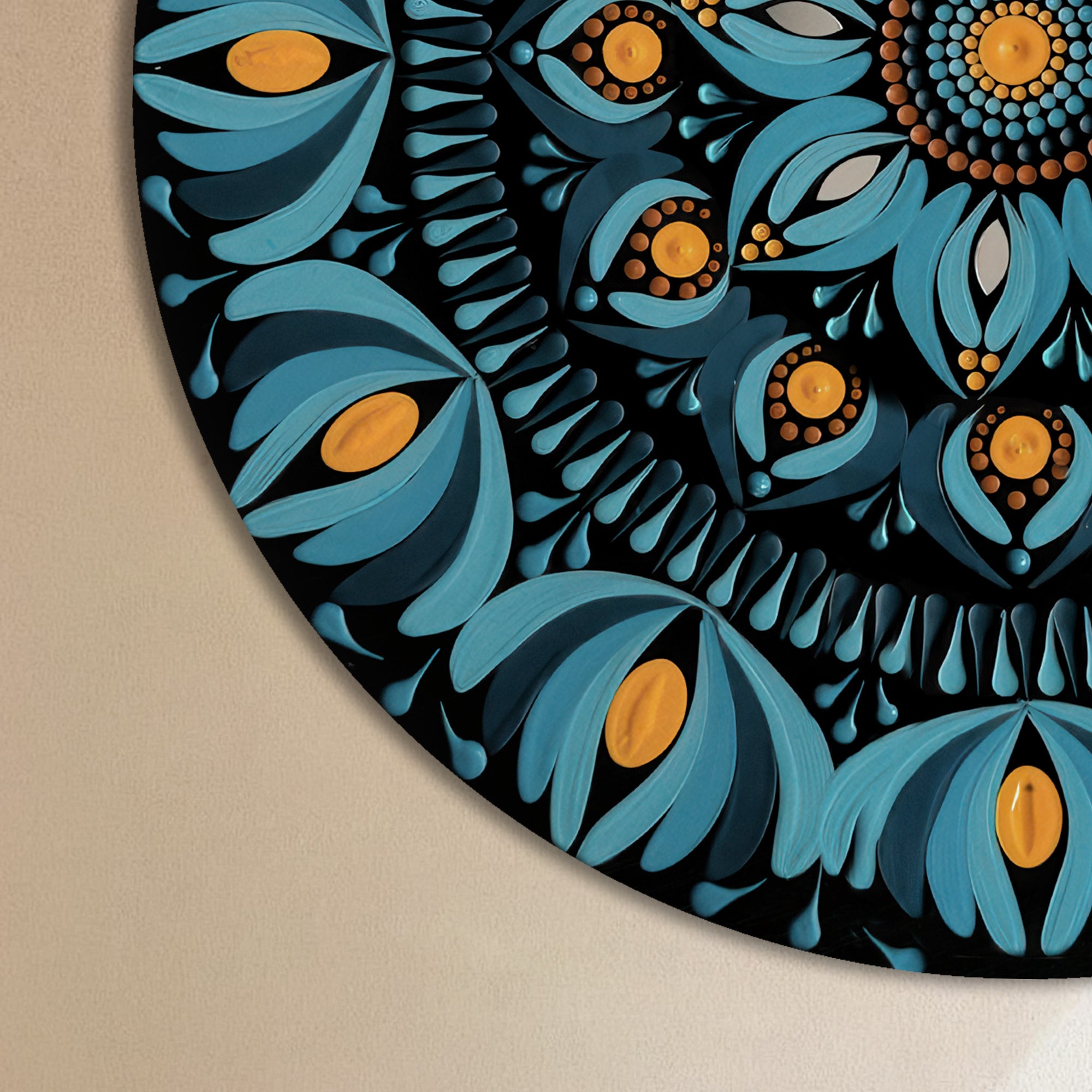 Blue Serenity Mandala Wall Art