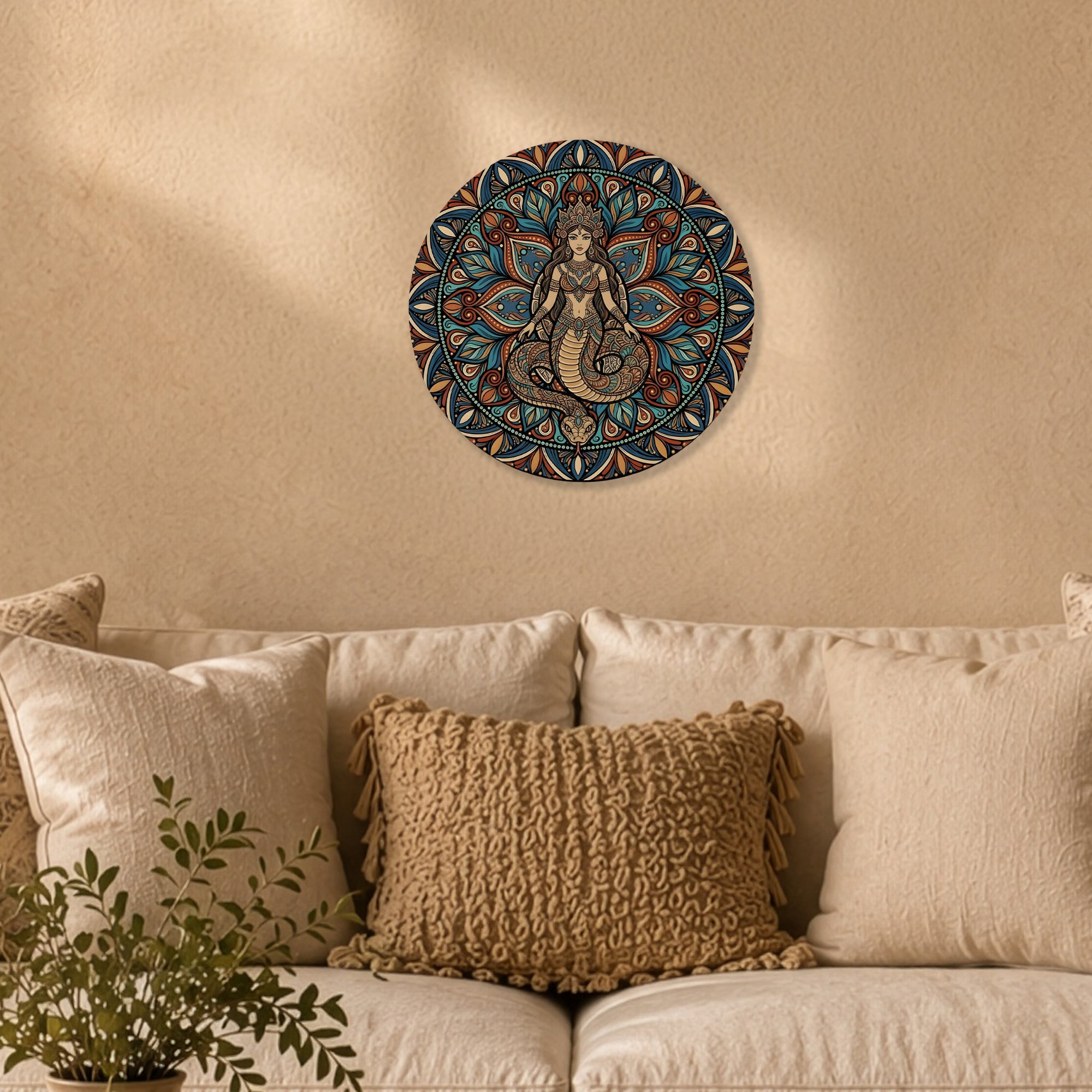 Sand Shahmaran Mandala Wall Art