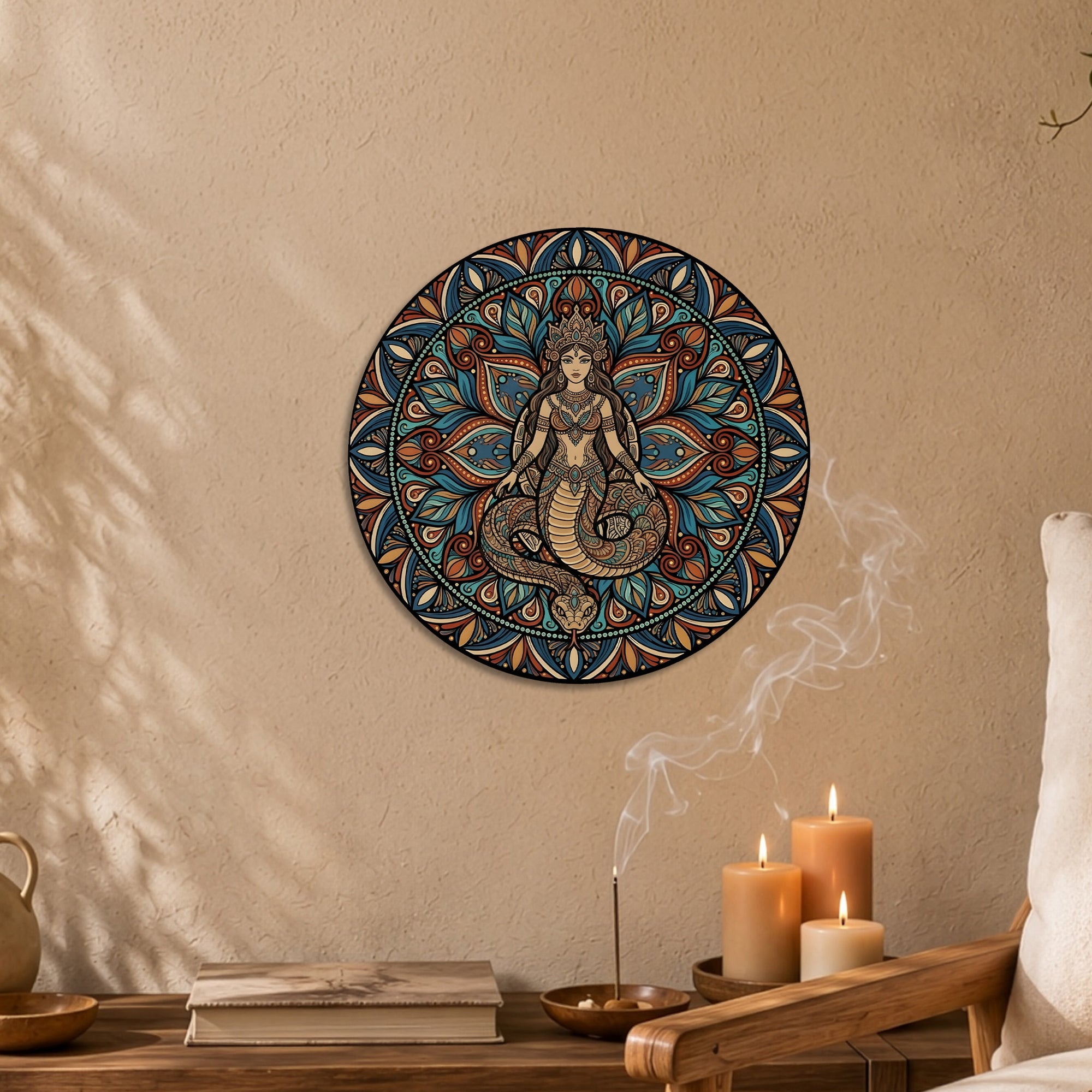 Sand Shahmaran Mandala Wall Art