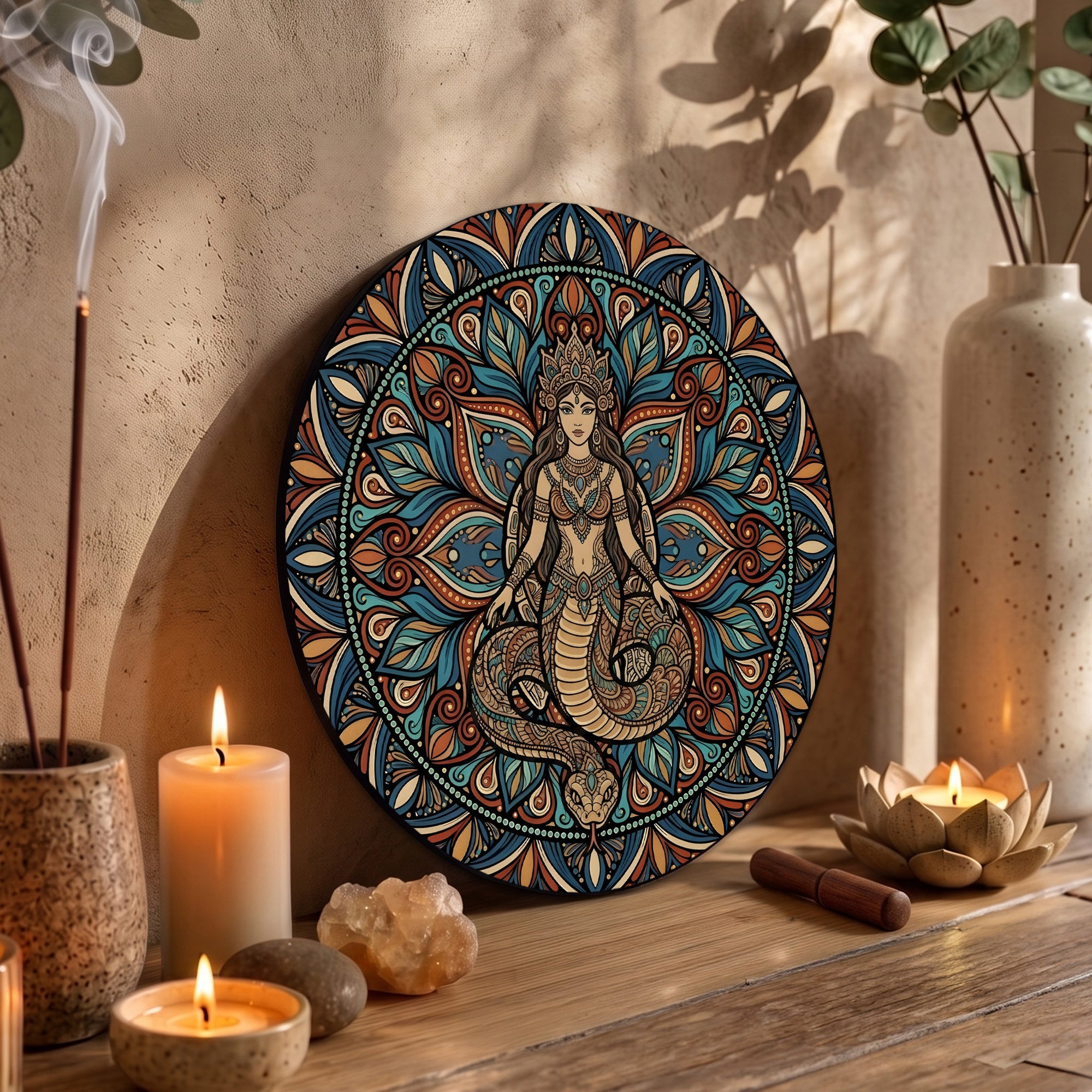Sand Shahmaran Mandala Wall Art