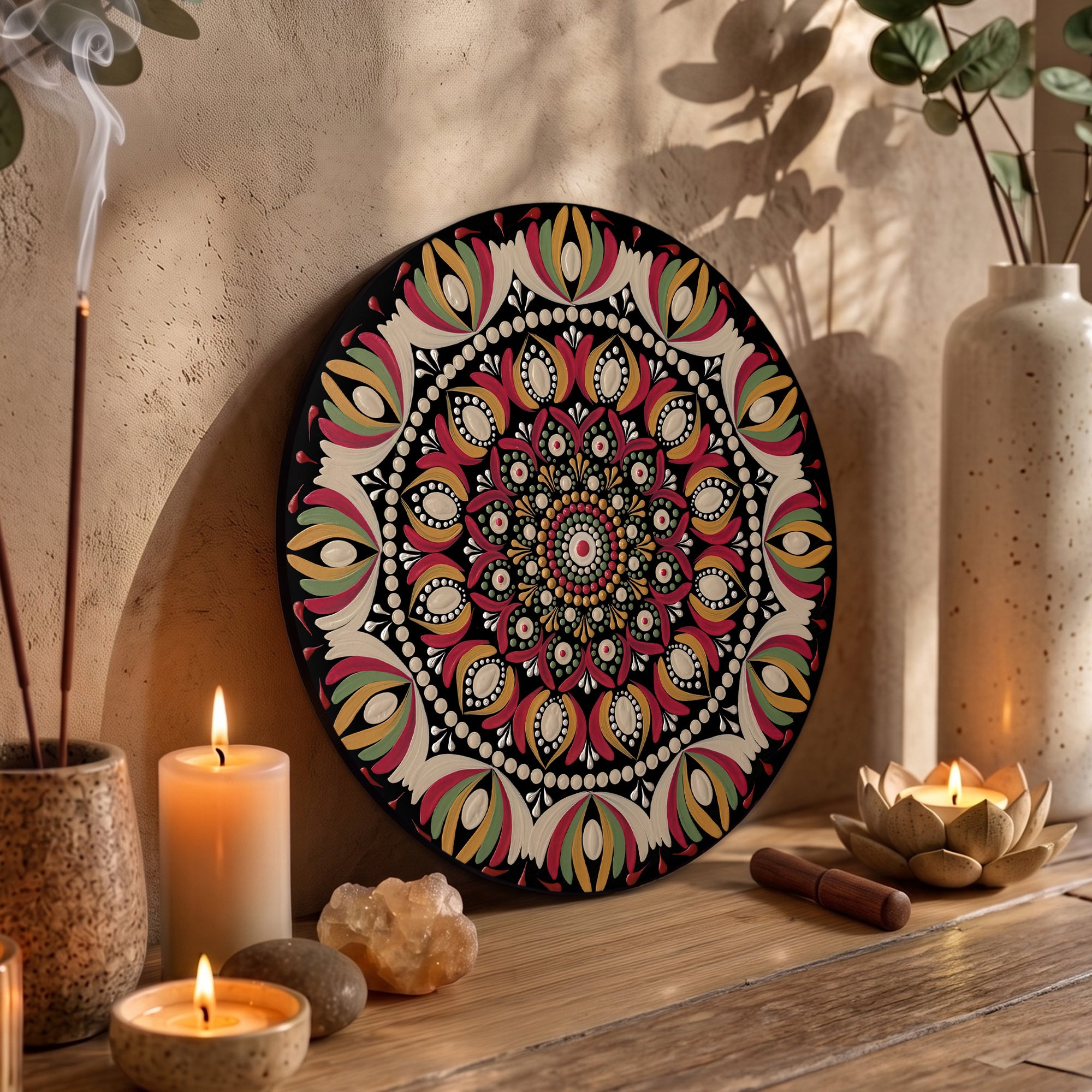 Rose Garden Mandala Wall Art