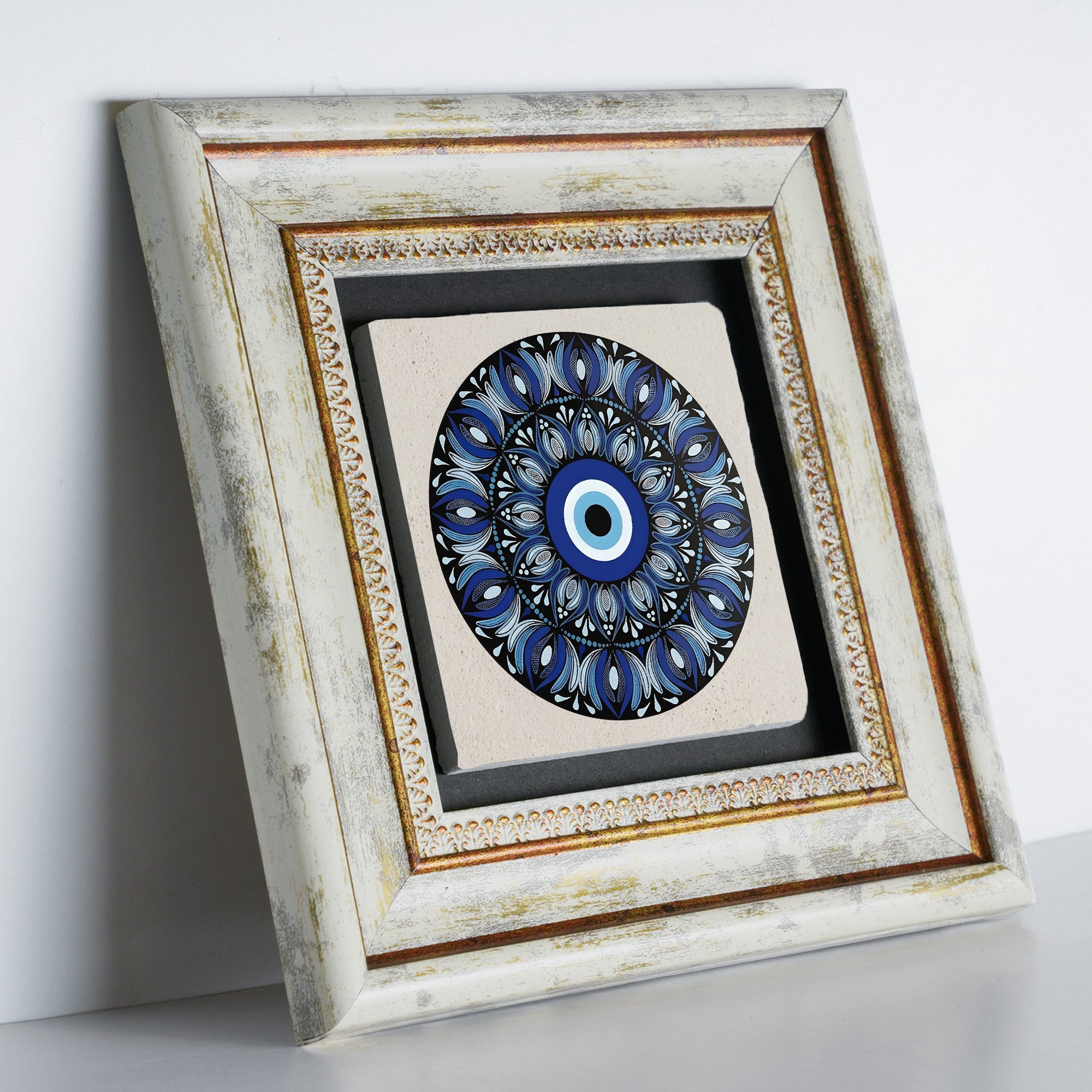 Clover, Elephant &amp; Evil Eye Mandala Trio Wall Art
