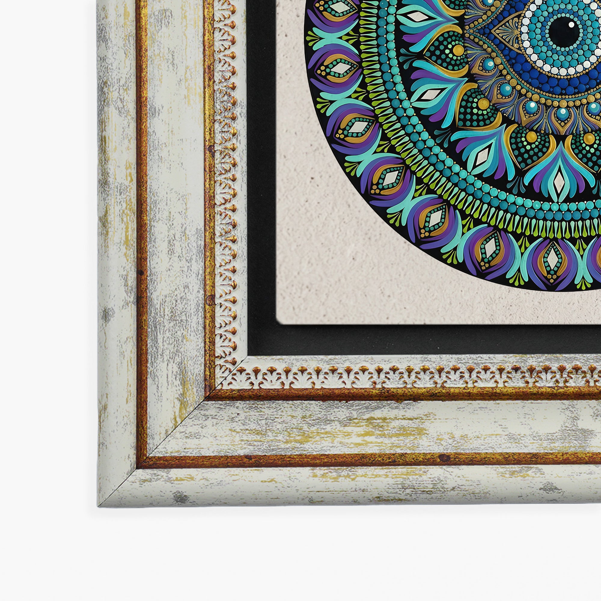 Peacock, Evil Eye &amp; Blue Mandala Trio Wall Art