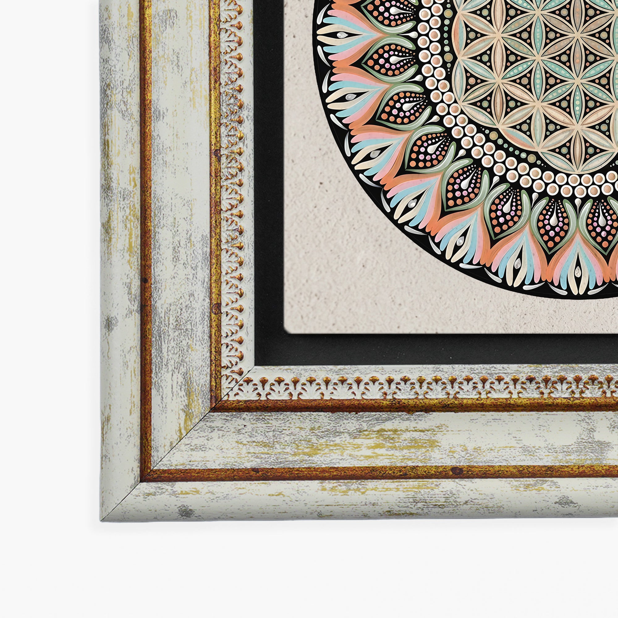 Flower of Life Harmony Mandala Trio Wall Art