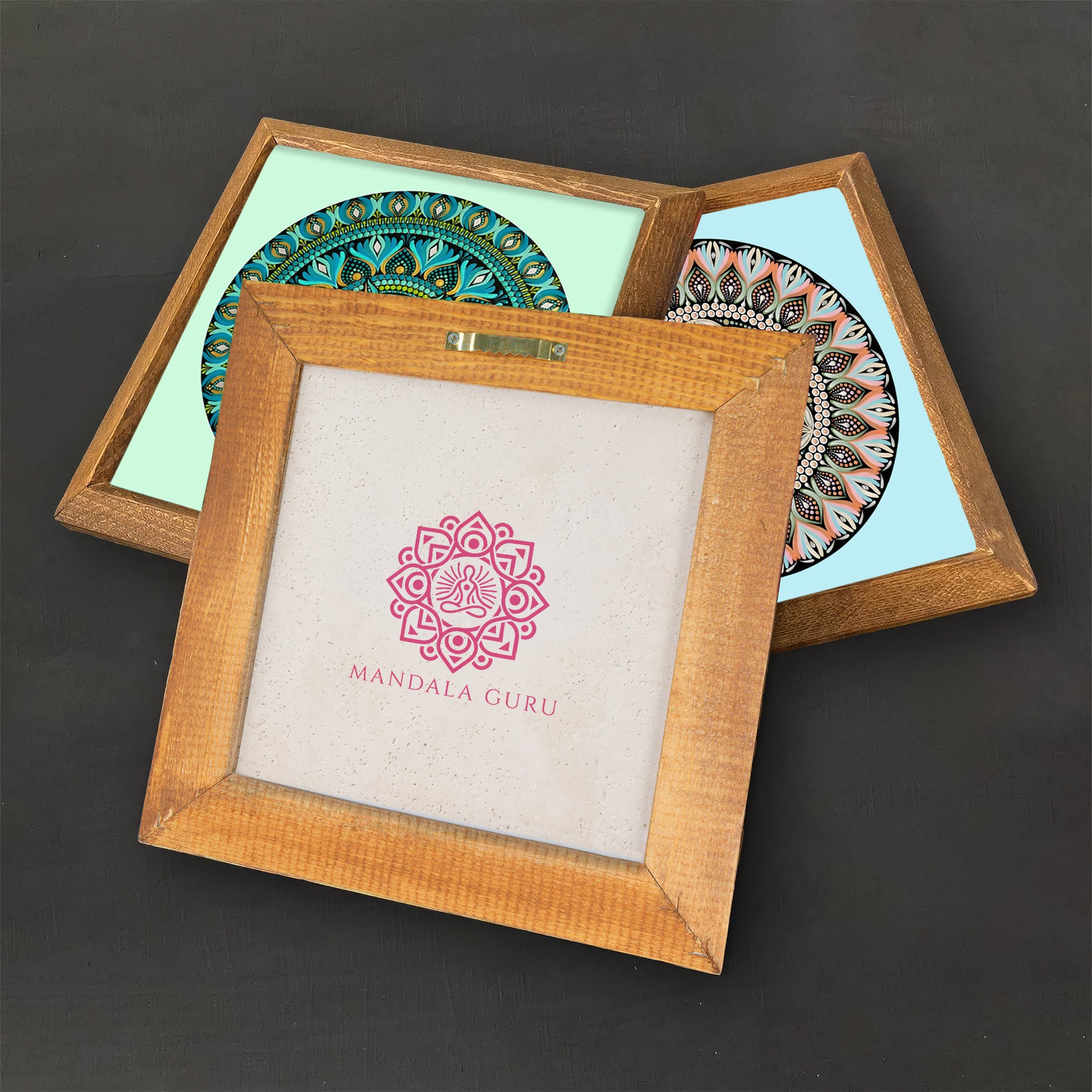 Emerald Green Mandala Stone Wall Art