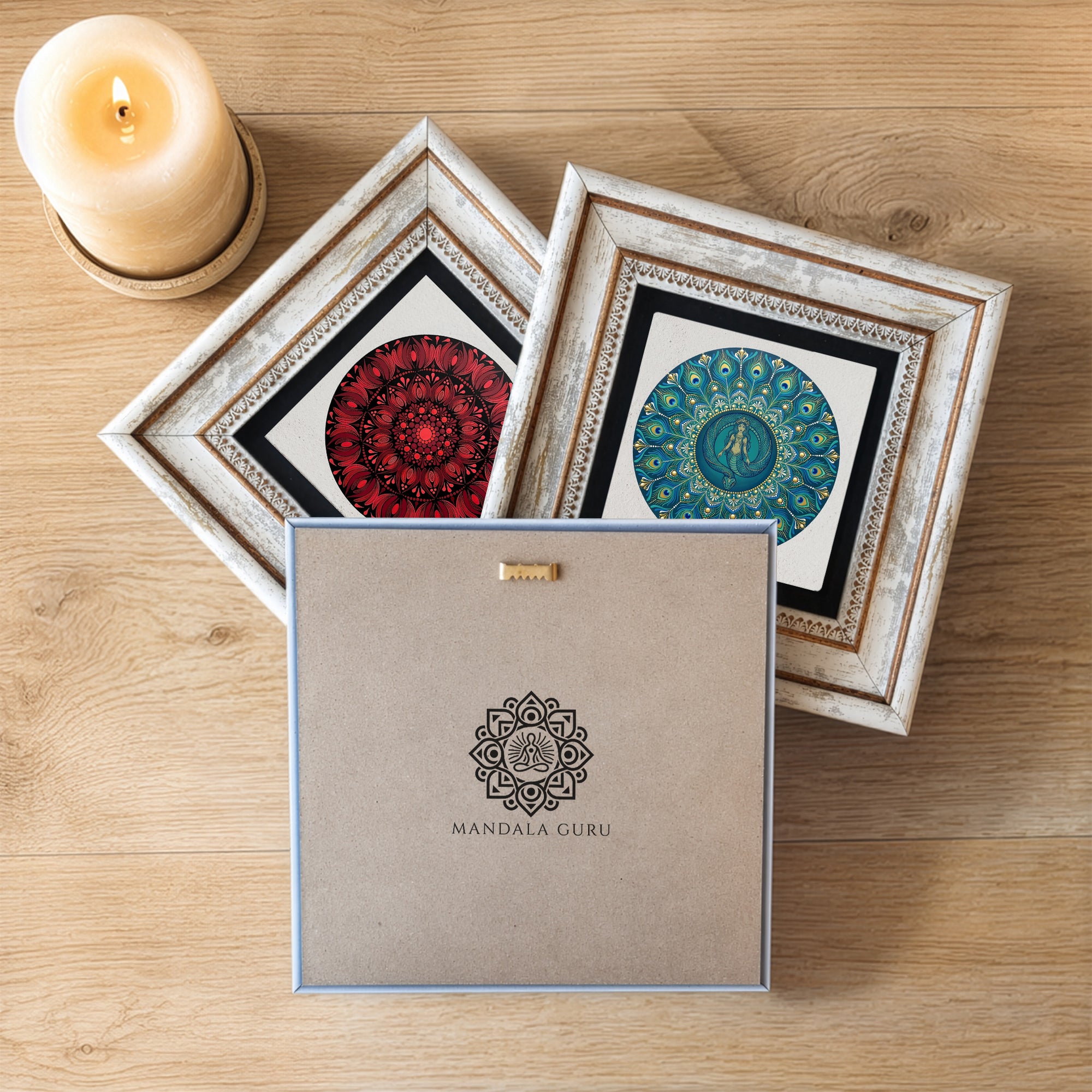 Shahmaran Botanical Mandala Trio Wall Art
