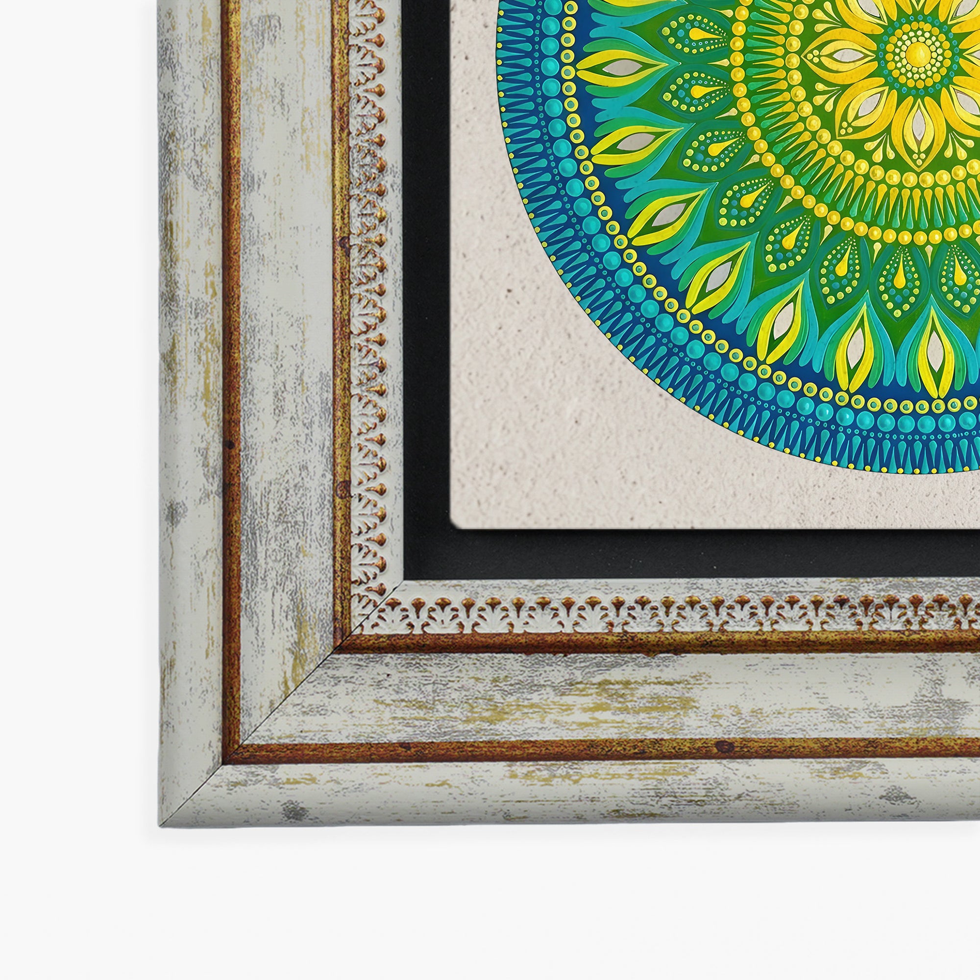 Colourful Sunleaf Mandala Trio Wall Art